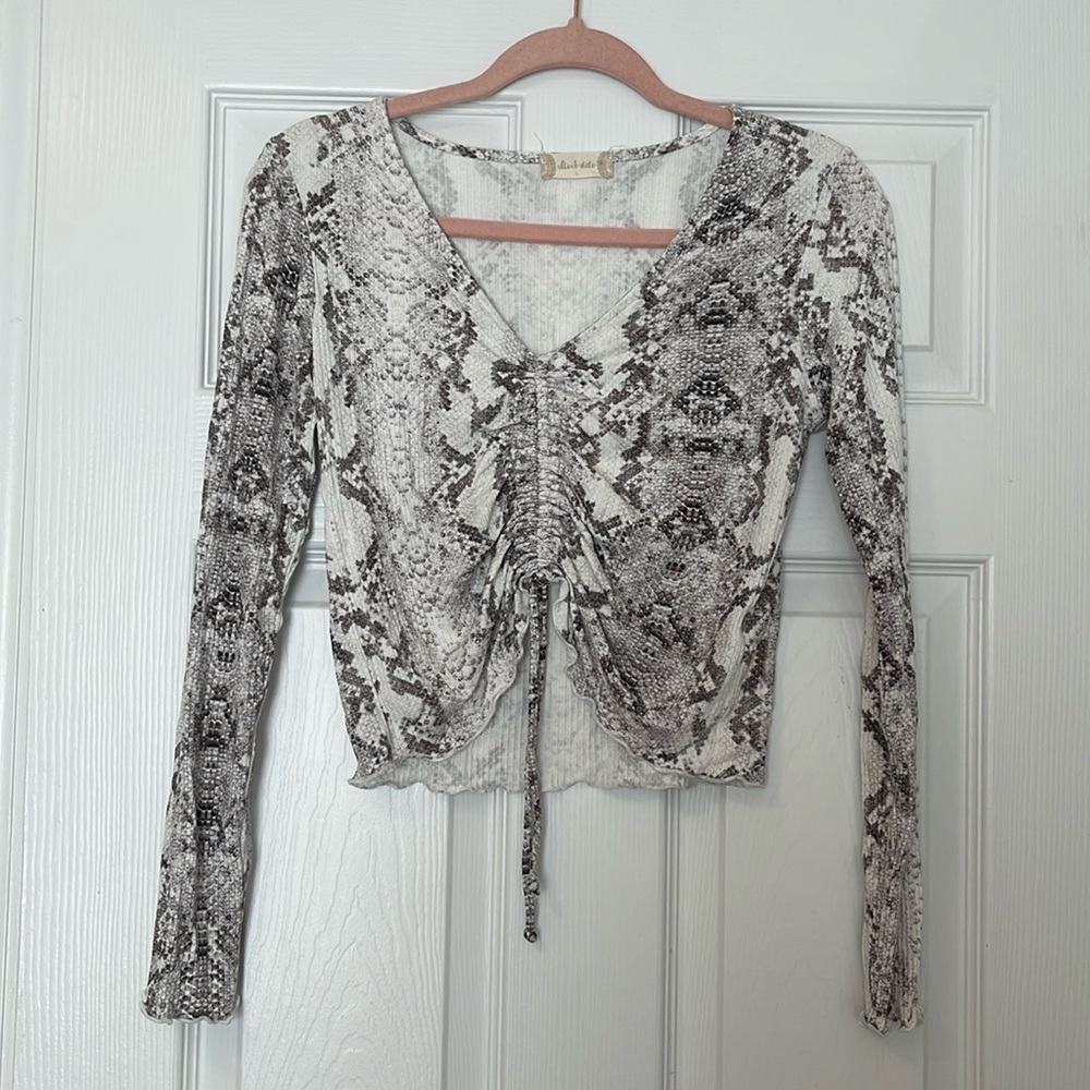 Altar’d state snake print cinched top